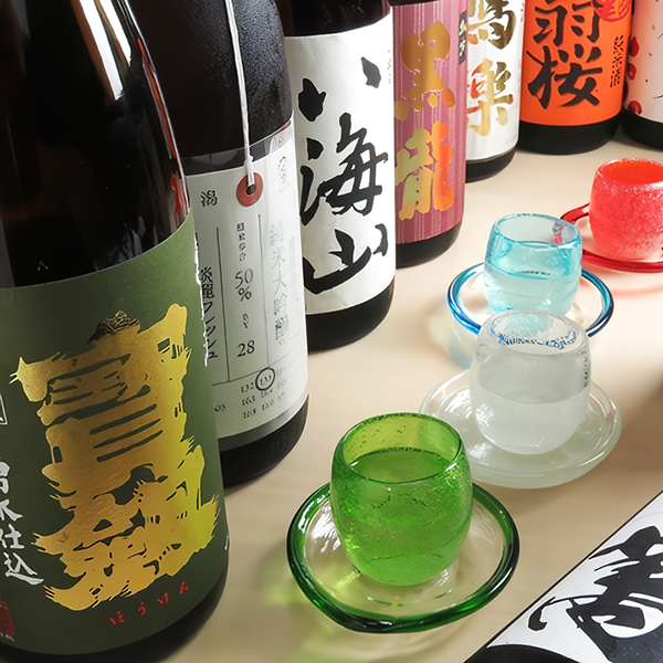 厳選した熊本の地酒と全国の銘酒を