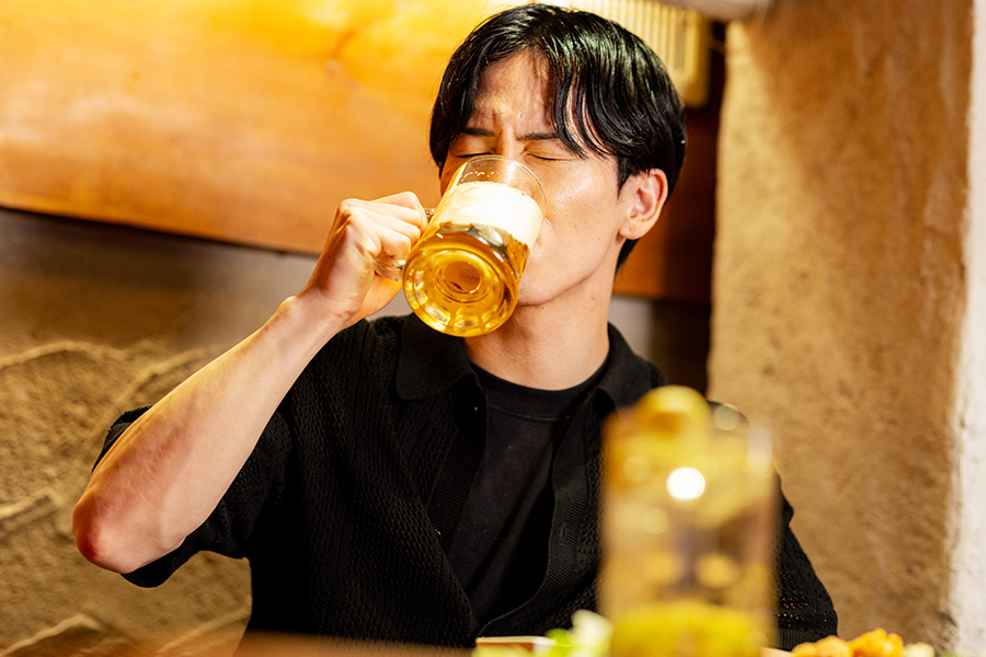 仕事帰りの一杯に